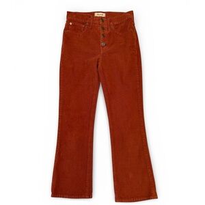 Madewell Cali Demi-Boot Jeans in Corduroy: Button-Front Edition